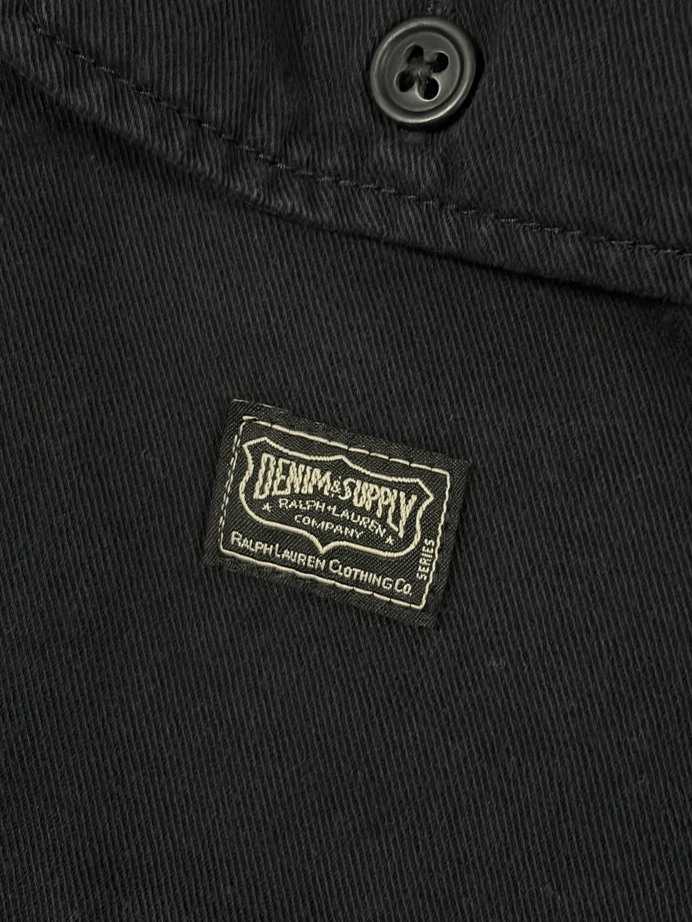 Denim & Supply Ralph Lauren Black Short-Sleeve Button-Front Shirt Jacket - Picture 7 of 9